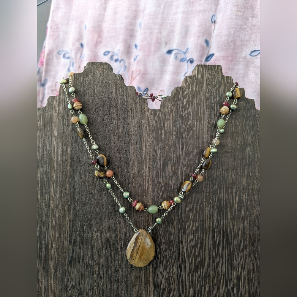 Double stranded necklace